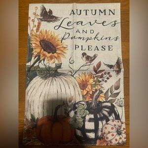 Garden Flag Autumn Fall Themed 12" x 18" NWOT